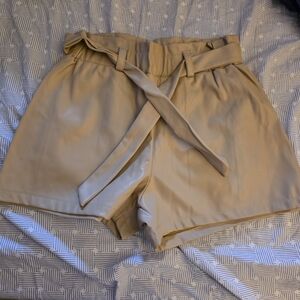 High Waist Tan Women's Shorts